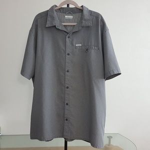 Mens Button Front Columbia SS Shirt XXL